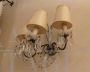 Single vintage wall light with crystal drops