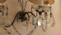 Single vintage wall light with crystal drops