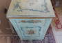 Antique Venetian lacquered and painted bedside table