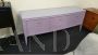 1950s dresser in lilac paint with glass top