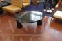 Oval coffee table designed by Angelo Mangiarotti in black Marquina marble