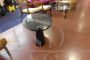 Oval coffee table designed by Angelo Mangiarotti in black Marquina marble