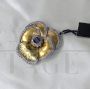 1960s brooch in gold in the shape of a violet with diamonds and sapphire                     
                            