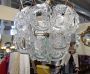 Murano glass chandelier designed by Angelo Mangiarotti for Vistosi