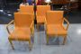 Set of 4 Joc chairs in orange fabric, Swedish design from the 60s