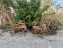 Pair of wicker armchairs from the 1950s