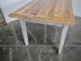 Vintage kitchen table in fir and larch wood, 1970s