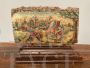 Antique Sicilian cart fragment painted with battle scene, 19th century