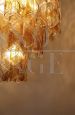 Vintage chandelier with amber Murano glass curls, 1970s