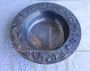 Vintage decorated pewter centerpiece bowl