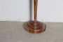 Art deco floor ashtray in solid walnut and brass, 1940s