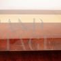 Living room bar table designed by Aldo Tura in wood and parchment