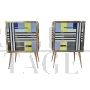 Vintage style small dresser covered with Murano glass tiles