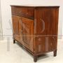 Antique Directoire sideboard in walnut with doors and drawer, Italy 18th century