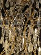 Florentine style chandelier with crystal drops