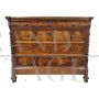 Antique 19th century chest of drawers with four drawers and turned columns