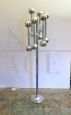 Space Age floor lamp in chromed steel, Italy 1970s