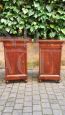 Pair of antique Louis Philippe Capuchin bedside tables with gorge