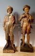 The rich kid and the poor kid - terracotta sculptures by Friederich Goldscheider     