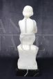 Art Deco woman sculpture in white marble