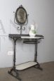 Antique 19th century Tuscan dressing table in iron and Carrara marble