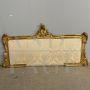 Antique 19th century bed headboard in carved wood with gold leaf