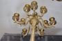 Pair of antique gilded bronze candelabra from the 19th century