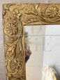 Antique gilded mirror with floral carvings, 19th century