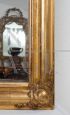 Antique Louis Philippe French mirror in gilded and carved wood