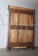 Antique Louis Philippe wardrobe in solid walnut, 19th century