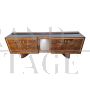 Large art deco sideboard in briarwood with central mirror