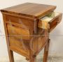 Antique Empire era bedside table in walnut, 19th century Italy