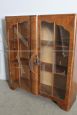 Small 1940s Art Deco display cabinet in walnut