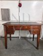 Antique Victorian desk with leather top, 19th century       