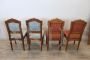 Set of 4 antique Louis XVI chairs in carved walnut