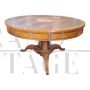 Round table in antique Empire style in thuja briar