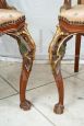 Pair of antique Napoleon III mahogany armchairs, 19th century France