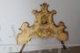 Antique bed headboard in painted and gilded wood from the mid-19th century  