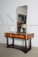 Art déco dressing table console with mirror from 1940s