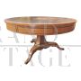 Round table in antique Empire style in thuja briar