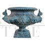 Pair of Empire style bronze vases                            