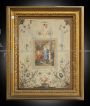 Antique painting with neoclassical scene, oil on canvas from the early 19th century