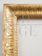 Antique Neapolitan Empire frame in gilded and carved wood