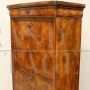 Antique Louis Philippe capuchin secretary chest of drawers in walnut, 19th century Italy