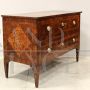 Louis XVI chest of drawers in inlaid walnut with thread, Italy 18th century   