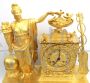 Parisian Empire antique clock in gilded bronze with the goddess Ceres, France 19th century