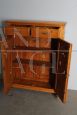 Antique Tuscan small sideboard cabinet in poor art, 19th century