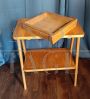 Vintage light wood TV console table