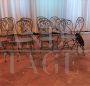 Set of 16 folding wrought iron chairs