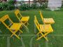 Four folding beach chairs, 1950s